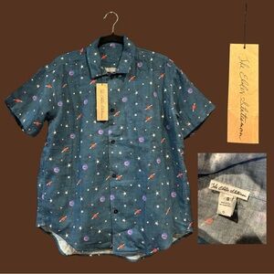 The Elder Statesman Blue Patterned Men's Shirt